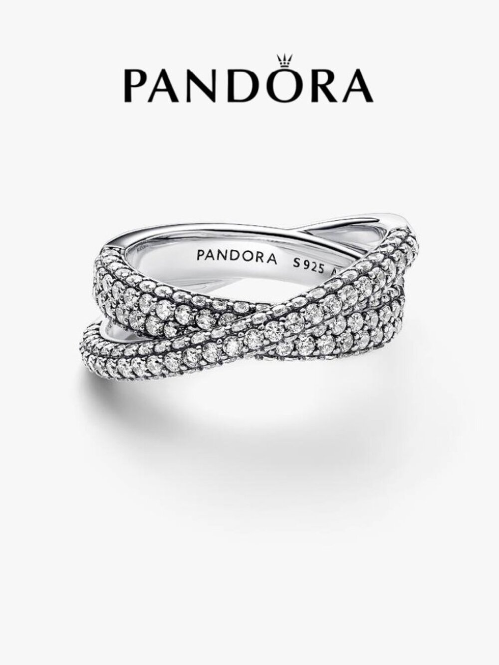 Pandora Pandora Timeless Pavé Crossover Dual Band Ring